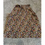 SheIn Small Black Floral Print Neck Collar Halter Top Sleevess Photo 0