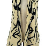 Rory Beca Cream & Black Bird Print Sweater Knit Vest Size Small Photo 0