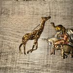 Wild Animal Brooches Giraffe Elephant Zebra Camel Antelope Zoo Silver Photo 2