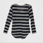 Xhilaration  Black & Grey Striped Knit Sweater Photo 3