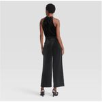 A New Day Elegant Black Velvet Jumpsuit Photo 2