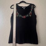 Diane Von Furstenberg  Cardigan Black Medium Embroidered Silk Assets w/shirt #108 Photo 8