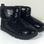 UGG Classic Mini Mirror Ball Bootie Sequin Ankle Boots Black 6 US NEW Photo 5