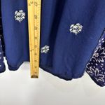 Anthropologie  Floreat Dress‎ 8 Navy Blue Embroidered Tunic Boho Cottage Peasant Photo 4