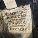Frankie Morello of Milan women's size 26 paint distressed cotton capri cut jeans Blue Photo 6