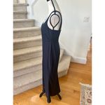 BHLDN  Anthropologie Adena Square Neck Sleeveless Slit Maxi Dark Navy "Midnight" Photo 2