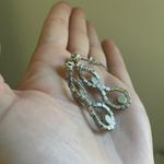 Dangling Teardrop Earrings Silver Rhinestone Evening Formal Jewelry Event Demure Photo 4