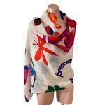 Tory Burch lucky charm motif printed wrap scarf Photo 9