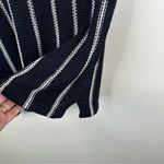 Theory Emmeris Ibisco Sweater Womens M Navy Striped Cotton Knit Short Sleeve Top Photo 6