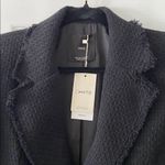 Mango MNG Black Textured Blazer with pearl Buttons size S length 29” bust 36” Photo 5