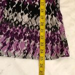 Apt. 9 2000s Y2K fitted Purple white black shirt top blouse office siren core button up down short sleeve pleated-S #gothic #whimsigoth dark academia preppy #whimsygoth Photo 6