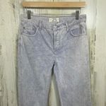 Free People  Jeans size 25 Light Purple Wide Leg Frayed Hem Mid Rise Acid Wash Photo 1