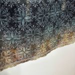 Vocal  Boho Earthy Teal Blue Feather Print Rhinestone Embellished Cardigan Medium Photo 7