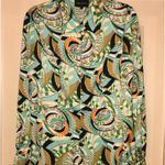 Rosalie Printed Layered Bottom Skirt Maxi Dress in Green Combo Multiple Size L Photo 4