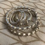 Matte Silver Earrings + Stacking Ring Photo 0