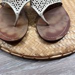 Tory Burch ‎ roselle flower perforated leather thong sandal Photo 3