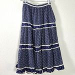 Gunne Sax Vintage 70s Tiered Floral Midi Maxi Prairie Skirt XS Bohemian Cottage Photo 2