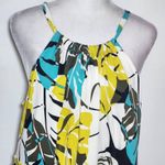 Jules & Leopold  Tropical Print Sleeveless Top NWT Size XL Blue and Yellow Blouse Photo 2