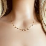 Delicate Tear Drop Necklace /minimalist Necklace Gold Photo 5