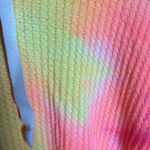 Pink Lily  Tie Dye Waffle Knit Hoodie Oversized Top Size Small Photo 3