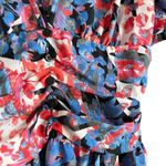 Urban Outfitters Emmy Ruched Floral Mini Dress in Blue and Red, Size Small Photo 8