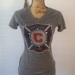 Adidas (E-142) womens t-shirt Chicago shorts sleeves size M grey color Photo 0