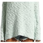 Free People mint green song bird textured oversized boucle sweater size small Photo 3