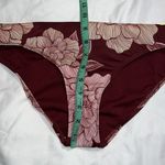 All In Motion  medium women's bikini swim bottom floral burgundy medium coverage Photo 2
