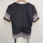 MISA Los Angeles - Boho Wrap Tie Top Short Sleeve Blouse Photo 5