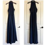 BHLDN Anthropologie Cortland High-Neck Navy Formal Gown Dress US 12 Photo 3