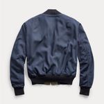 RRL Reversible Bomber Jacket Eagle Embroidery Twill Western Indigo Tan 4 EUC Blue Size undefined Photo 8