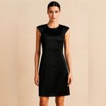 Club Monaco  Black Van Silk Cap Sleeve Mini Dress Photo 3