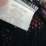 VTG SPENCER ALEXIS SILK BLEND FLORAL ZEBRA LACE MESH RUFFLE OPEN FRONT CARDIGAN Green Size M Photo 10