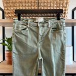 Free People Mid-Rise Distressed Camo Green Stretch Denim Ankle Jeans, 31 Photo 1