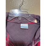 Columbia  Womens Plaid Hooded Shirt Button Down Long‎ Sleeve Pink Gray Medium Photo 1