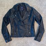 Gap  Vegan Leather Black Jacket Photo 1