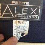 Alex Evenings  Blazer Women's Size‎ 16P Petite Sparkles Mother of the Bride Blue Photo 2