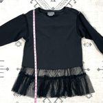 Anthropologie Black Tulle Hem Sweatshirt Tunic Small Photo 8