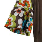 RQT 1990s Vintage Brown Sweater Vest with Retro Floral Collar Underlay Large Photo 1