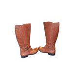 Naturalizer Brown Leather Knee High Boots Buckle Side Zip Riding 10M Wide Photo 6