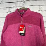 Puma  evoKNIT ¼‑Zip Sweater XL Pink Red Corica Park Streetwear Athleisure Top Photo 4