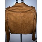 Forever 21  Women's Brown Faux Suede Moto‎ Biker Jacket Size Medium Photo 4
