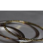 Source Unknown Trendy 4 Stackable Silver/Gold Tone Metal Alloy 5" Grunge Punk Goth Bracelets Photo 3