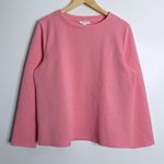 Talbots NWOT T By Pink Floral Jacquard Pattern Pullover Pink Long Sleeves Large Photo 0