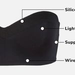 Lively Women’s No Wire Strapless Convertible Bra Size 32C NWT Black Photo 8