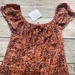 Sweet Pot NWT Sweet Pot Terracotta Fall Mini Dress Womens 10 Polka Dot Milkmaid Autumn Photo 2