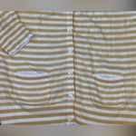 Gap Yellow and White Striped Lightweight 3/4 Sleeve Cardigan Women’s Medium Photo 6