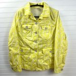 CAbi Women’s Blazer Utility Jacket Cotton Floral Yellow Field of Daisies Medium Photo 5