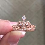 Rose Gold Princess Crown Ring Photo 2
