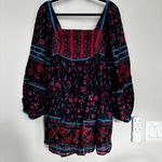 Free People  Endless Afternoon Mini Dress in Midnight Combo Size M Photo 2
